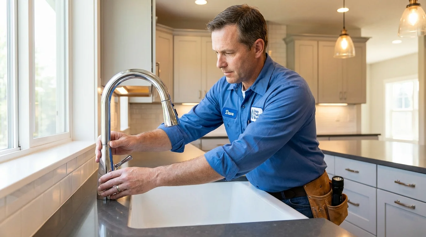 Kitchen faucet installation by Johns Plumbing LLC in Blue Island